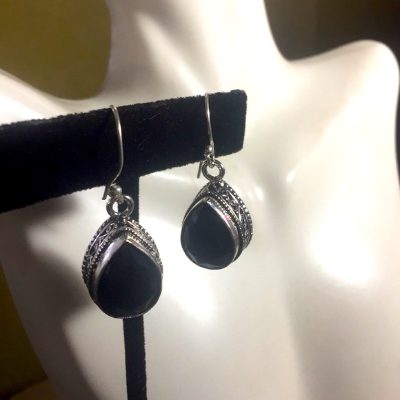 NEW beautiful Faceted Onyx Earrings - Picture 12 of 12